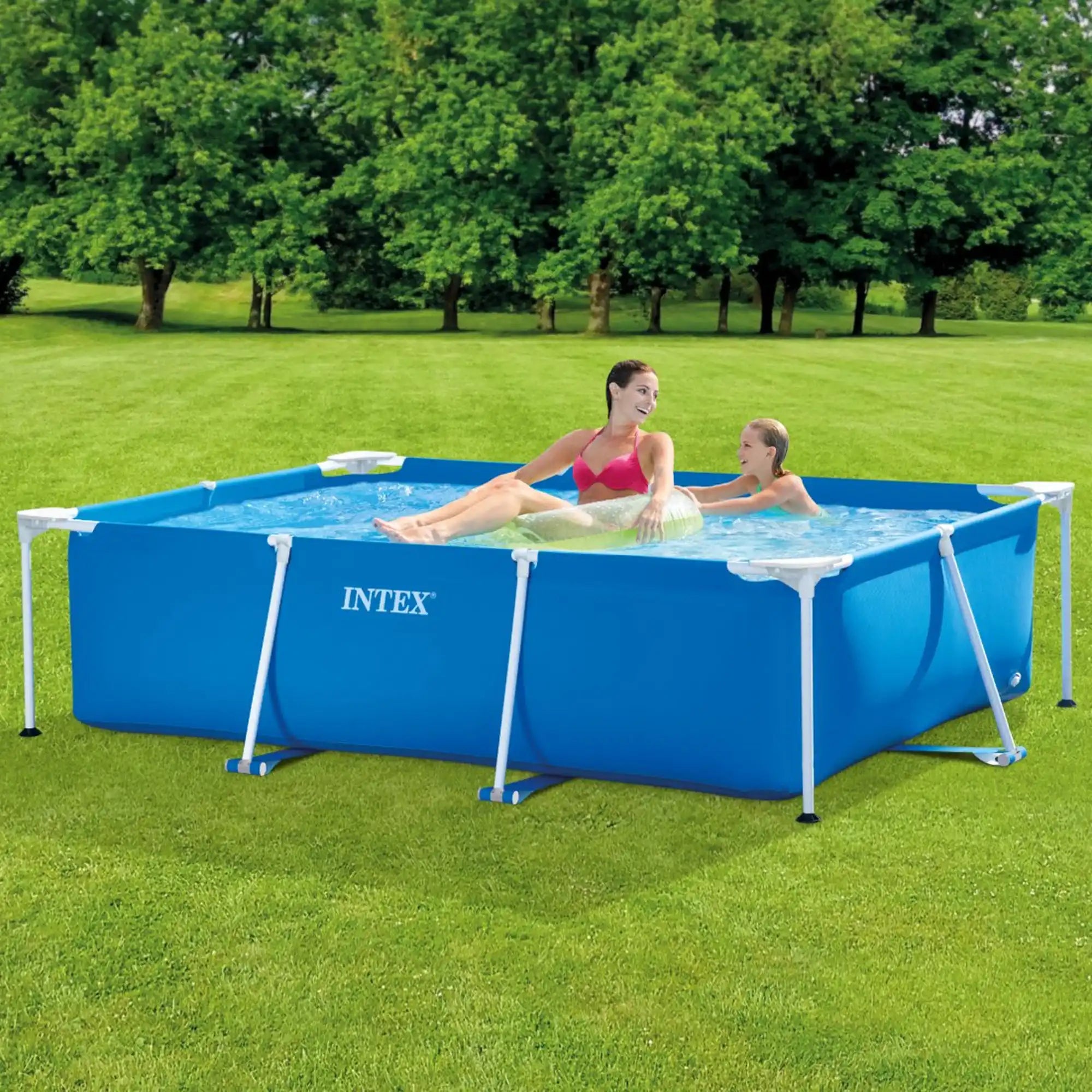 INTEX مسبح بإطار مستطيل - 220 × 150 × 60 سم