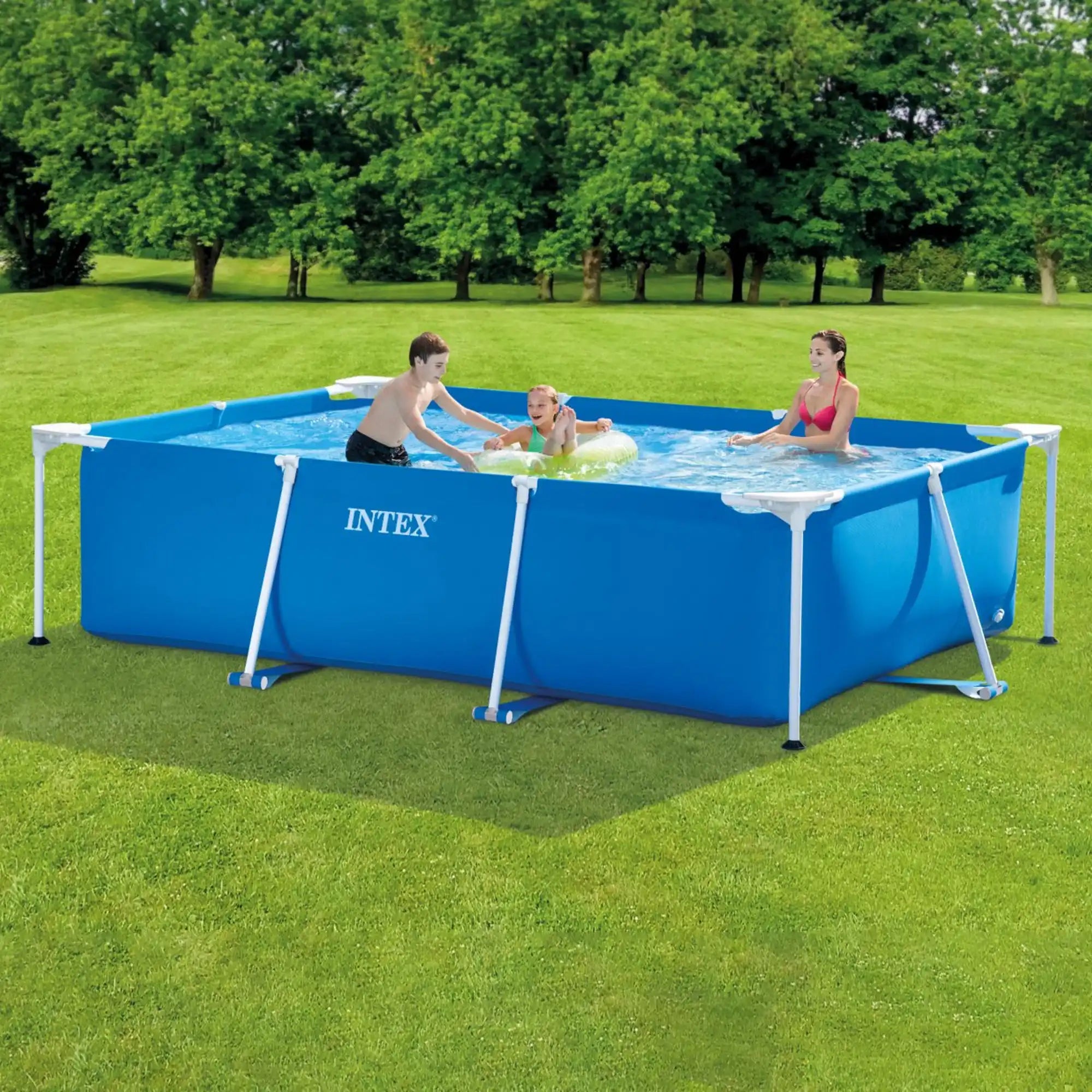 INTEX مسبح بإطار مستطيل - 300 × 200 × 75 سم