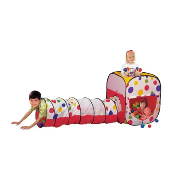 بيت الكرات السحري BabyOne مع نفق و100 كرة ملونة.