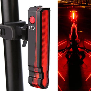 إضاءة خلفية للدراجة LD51 ليزر LED قابلة للشحن USB – ضد الماء.