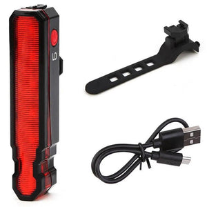 إضاءة خلفية للدراجة LD51 ليزر LED قابلة للشحن USB – ضد الماء.