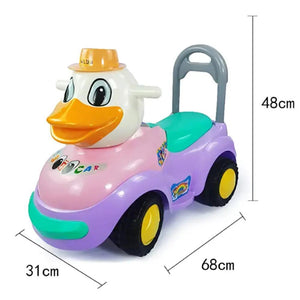 سيارة دفع للأطفال على شكل بطة لطيفة.