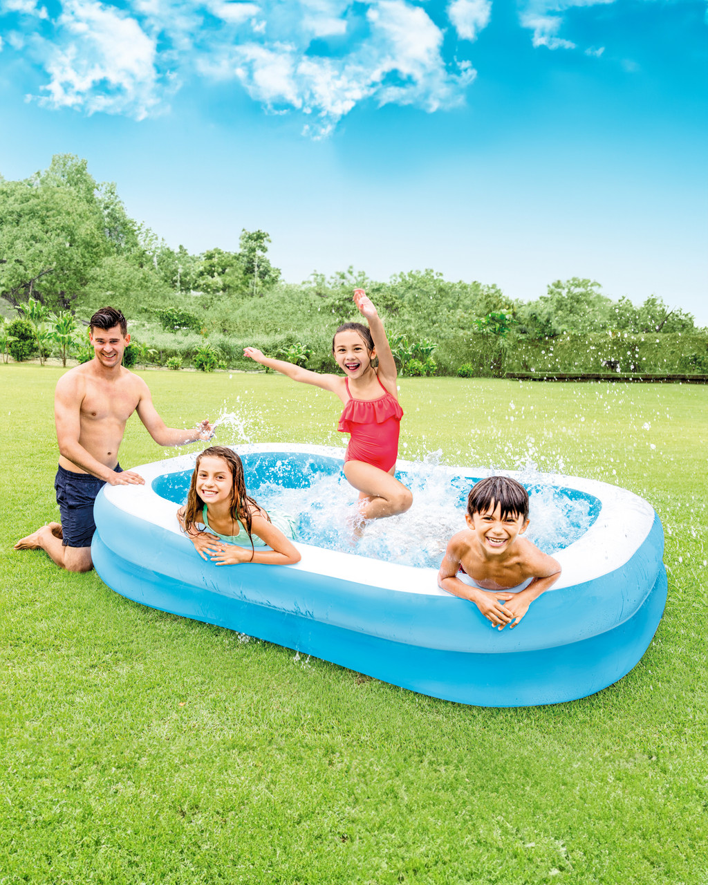 INTEX مسبح مركز السباحة العائلي – 203 × 152 × 48 سم