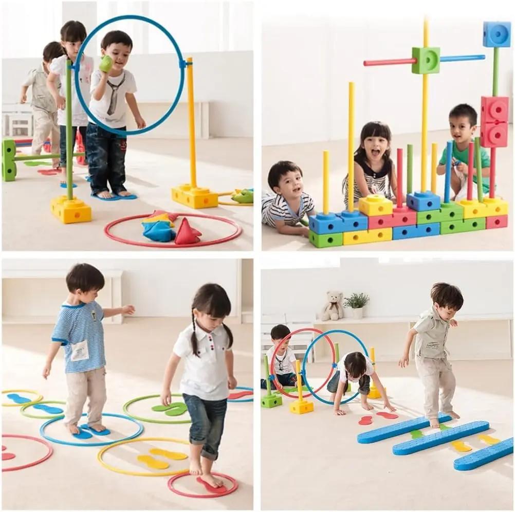 مجموعة من 120 حاجز تدريب للأطفال.