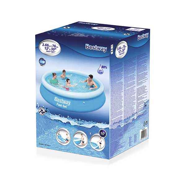 مسبح دائري عائلي سريع التركيب Bestway Fast Set – 366 سم