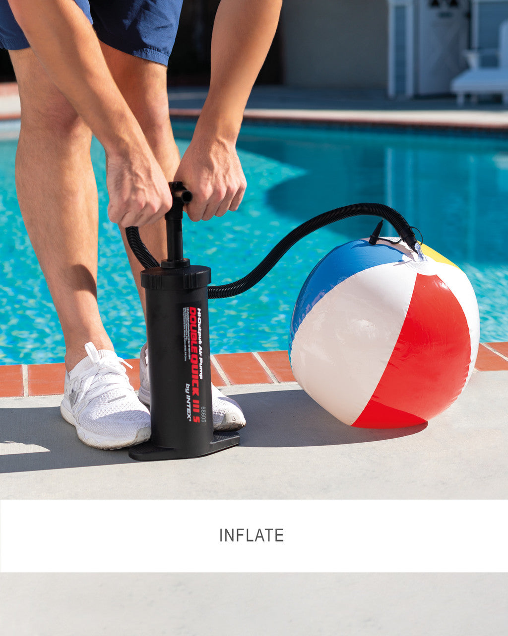 INTEX مضخة يدوية دوبل كويك III S