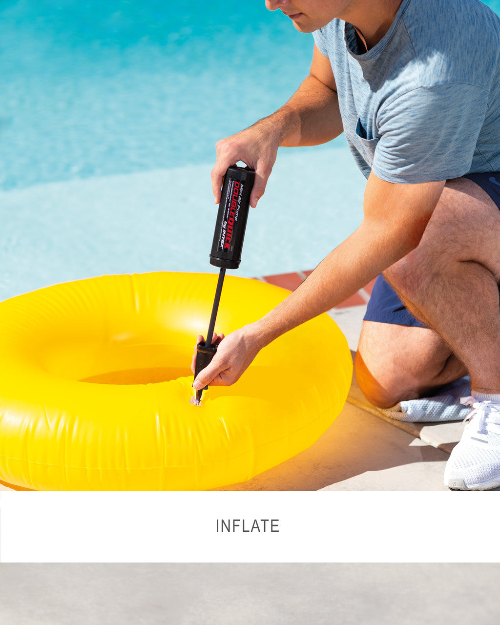 INTEX مضخة يدوية مزدوجة سريعة صغيرة - 29 سم
