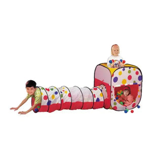 بيت الكرات السحري BabyOne مع نفق و100 كرة ملونة.