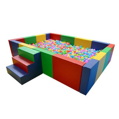 حوض soft مع 2000 كورة  للأطفال للاستخدام الداخلي – تصميم مربع آمن ومريح بمقاس 300×200×60 سم