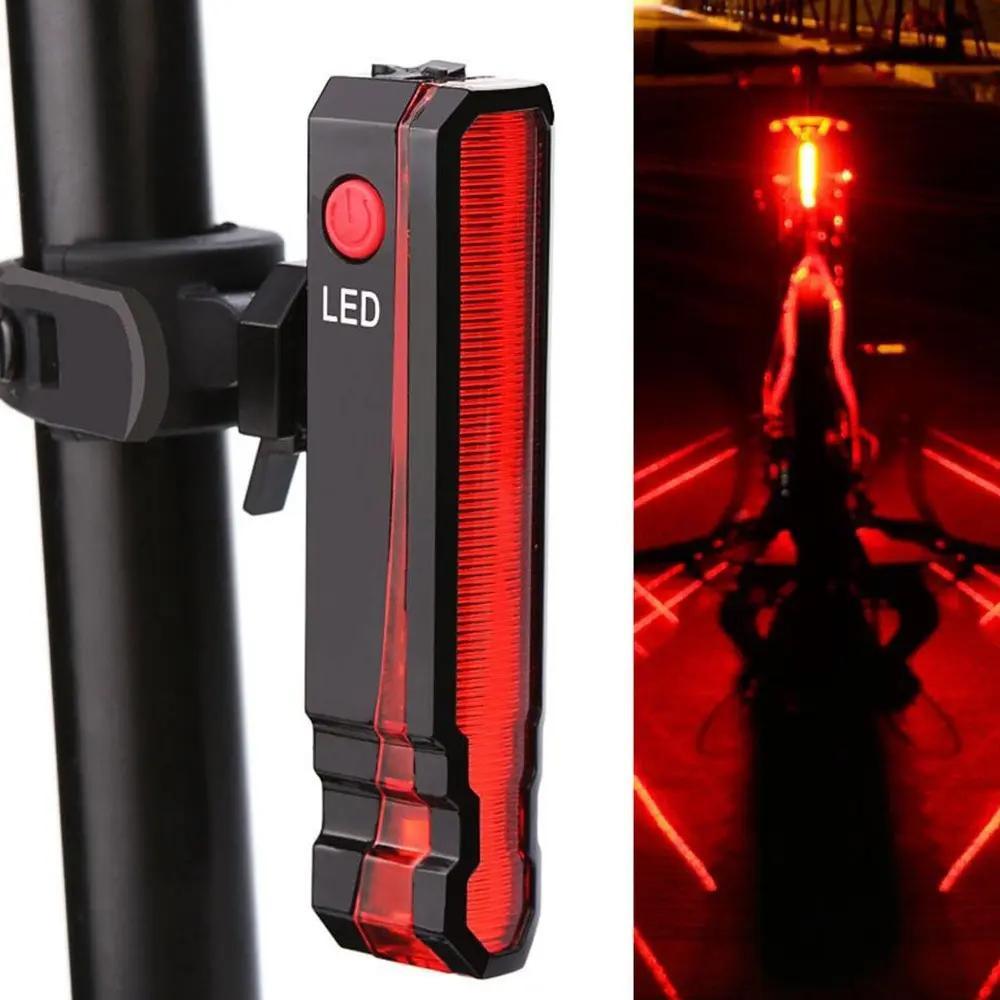 إضاءة خلفية للدراجة LD51 ليزر LED قابلة للشحن USB – ضد الماء.