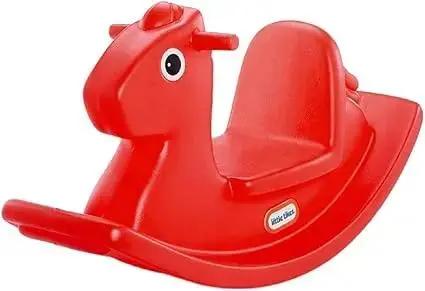 حصان هزاز للأطفال باللون الأحمر من Little Tikes.