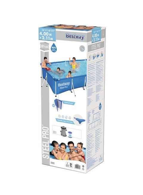 مسبح عائلي كبير بإطار معدني Bestway Steel Pro – مقاس 4 متر