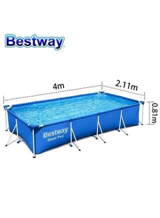 مسبح عائلي كبير بإطار معدني Bestway Steel Pro – مقاس 4 متر